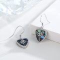 wholesale 925 Sterling Silver Abalone Shell Celtic Knot Heart Drop Earrings-0-4