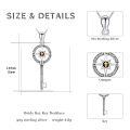 wholesale 925 Sterling Silver Compass Key Necklace with CZ Stones and Cross Charm Graduation Gift for Her-0-1