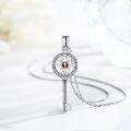 wholesale 925 Sterling Silver Compass Key Necklace with CZ Stones and Cross Charm Graduation Gift for Her-0-4