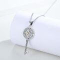 wholesale 925 Sterling Silver Compass Key Necklace with CZ Stones and Cross Charm Graduation Gift for Her-0-5