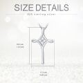 wholesale 925 Sterling Silver Diamond Cross Pendant Necklace for Women-0-1