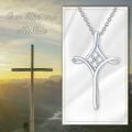 wholesale 925 Sterling Silver Diamond Cross Pendant Necklace for Women-0-5