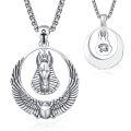 wholesale 925 Sterling Silver Egyptian Anubis Scarab Eye of Horus Cross Pendant Necklaces for Men-0-0